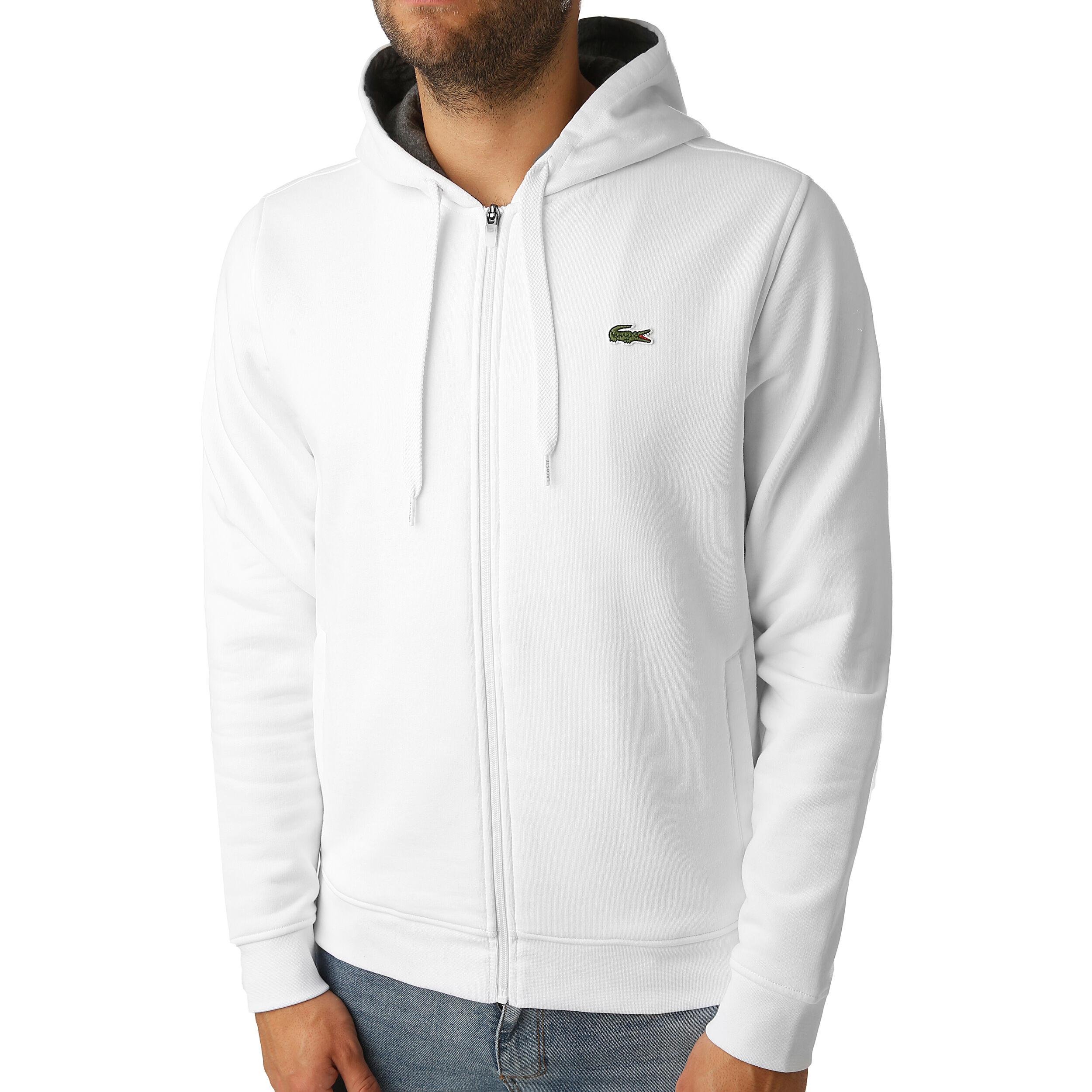 Lacoste sweatjacke herren weiß Clearance